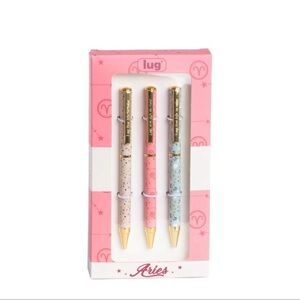 Lug Aries Pen Trio with Gold Details. New in Box. 3 pack SET